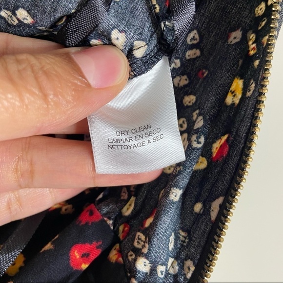 Rachel Roy Cottagecore Prairie Dress Black Red Yellow Rope Waist Size 0 - Picture 5 of 9